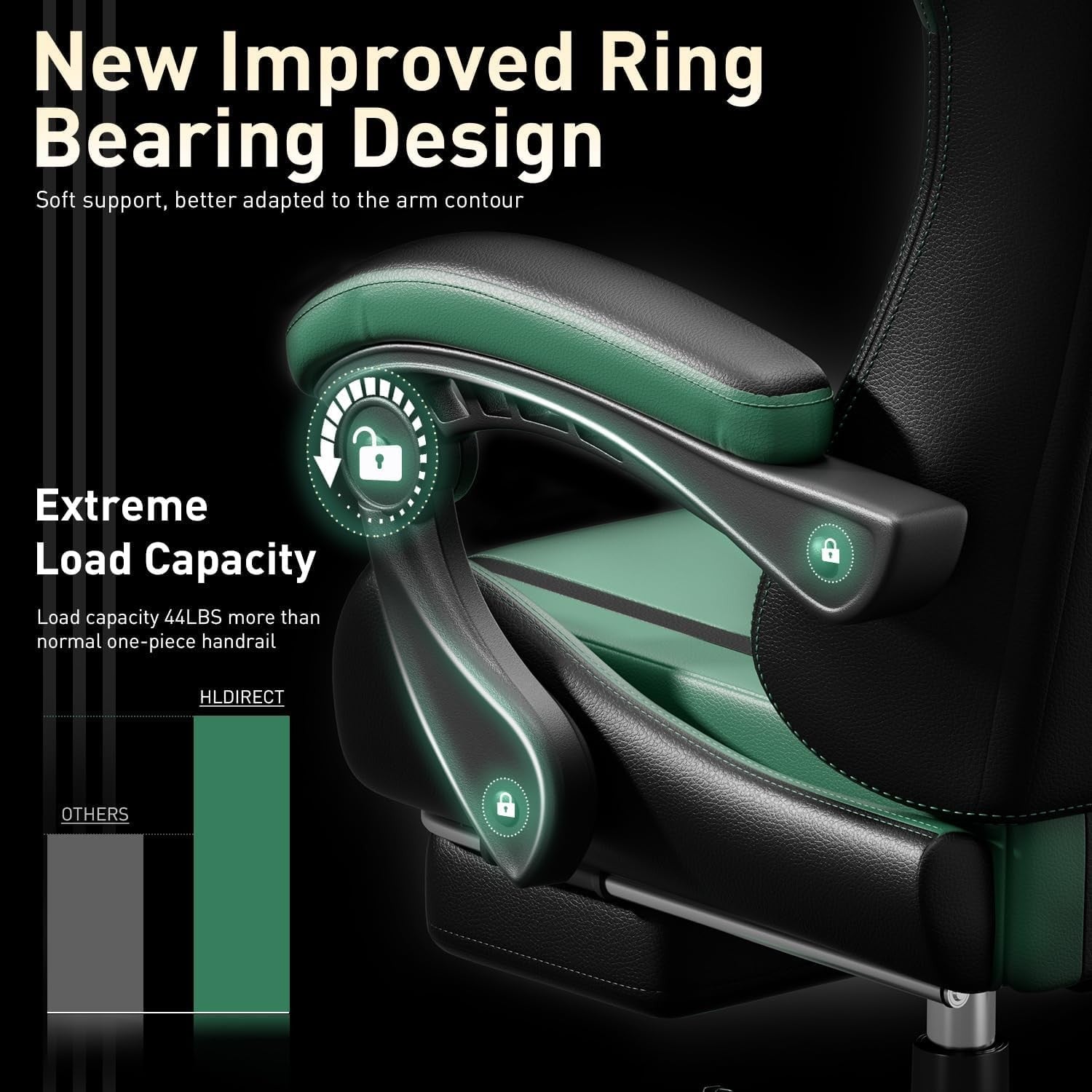 Massage Gaming Chair Recliner with Footrest Ergonomic High Back