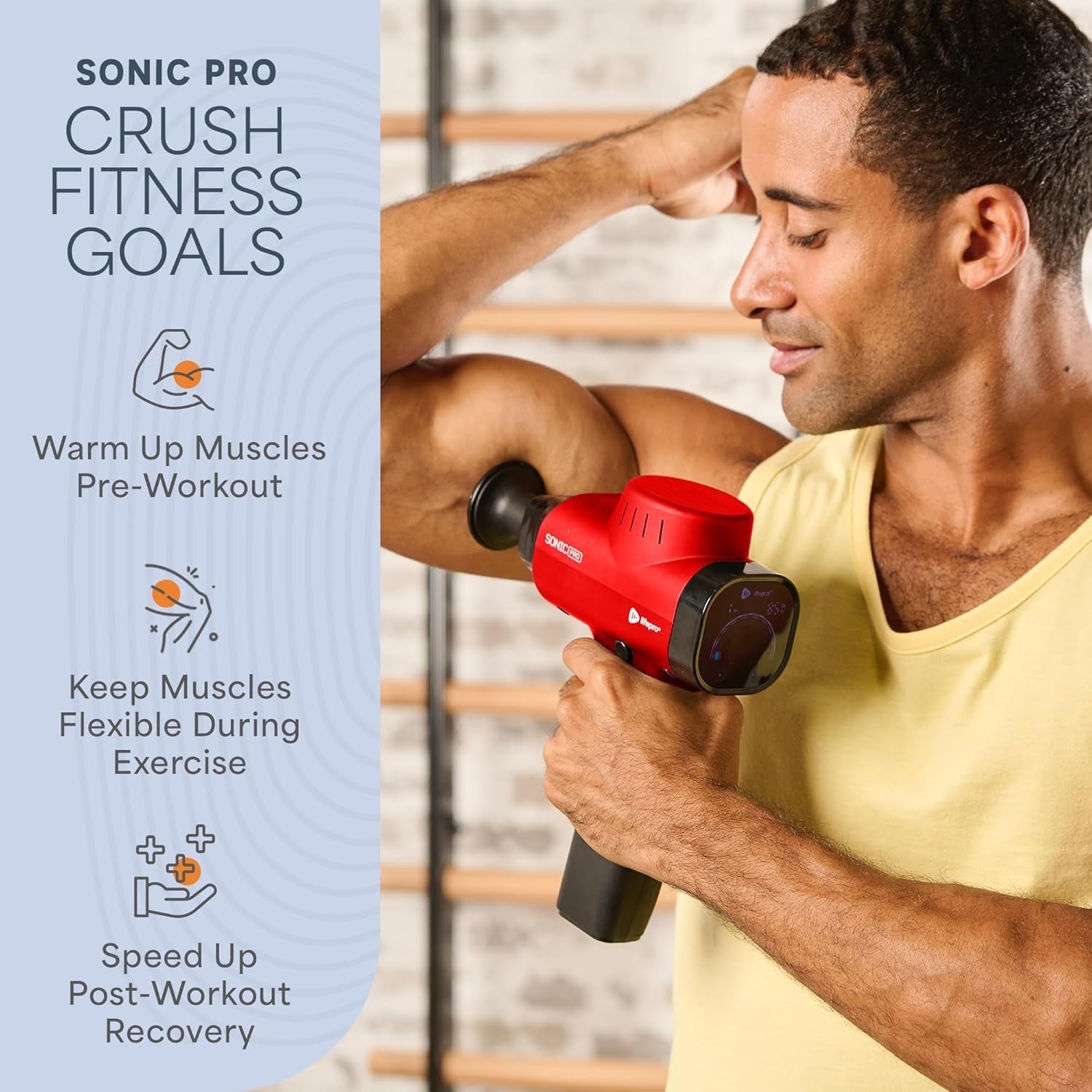Deep Tissue Massage Gun Percussion Muscle Massager 8 Heads High Power