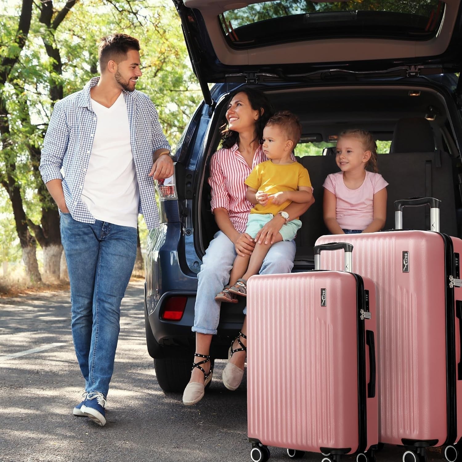 28in Large ABS Travel Suitcase Check In Luggage TSA Indent Lock Spinner