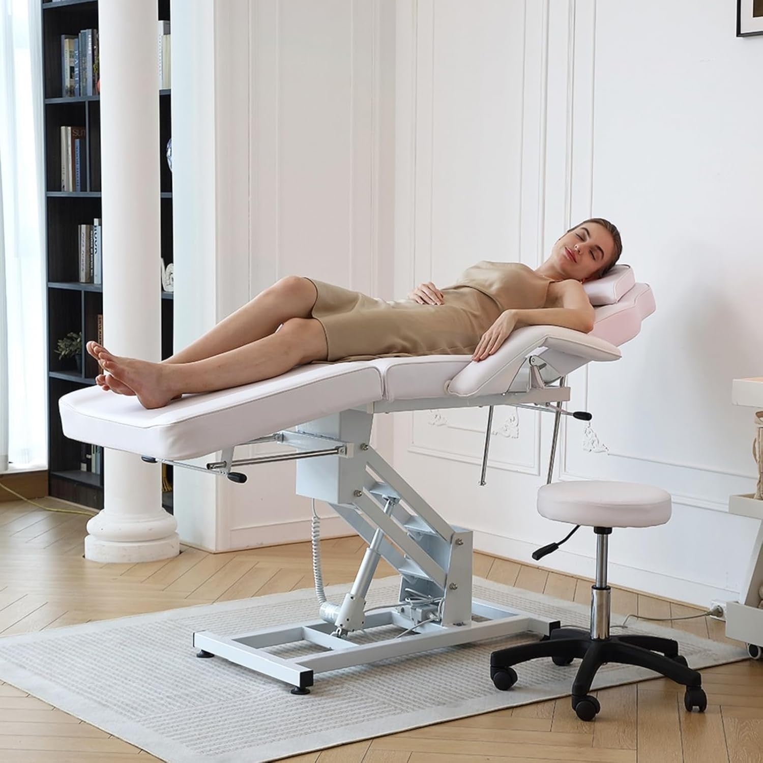 Portable 3-Section Folding Massage Bed Adjustable Therapy Table With Accessories