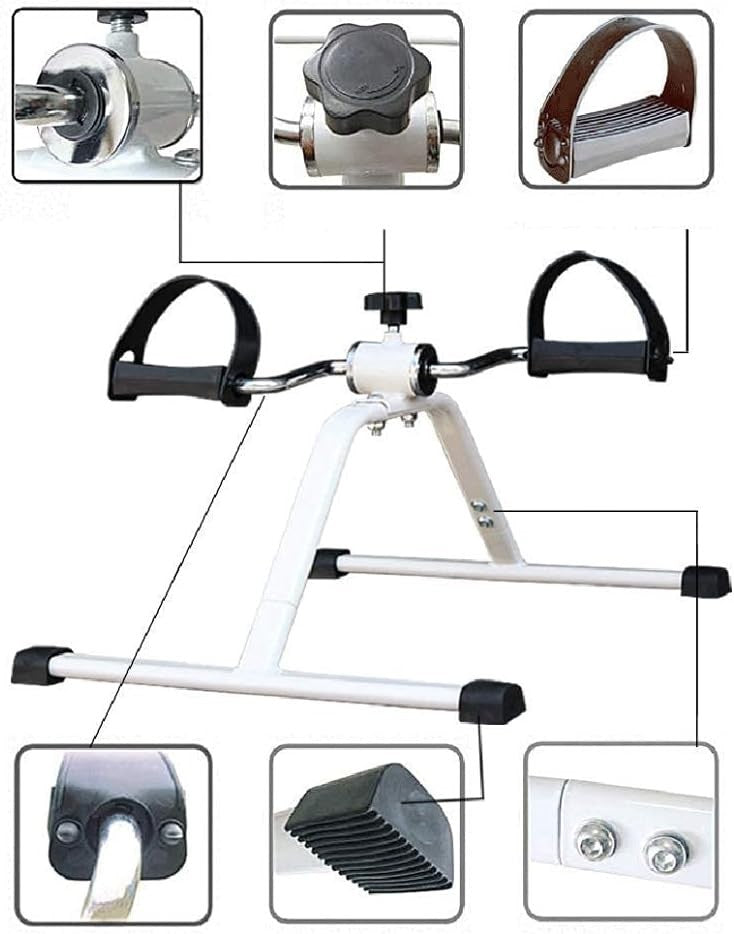 Compact Pedal Exerciser Adjustable Resistance Seated Arm Leg Trainer