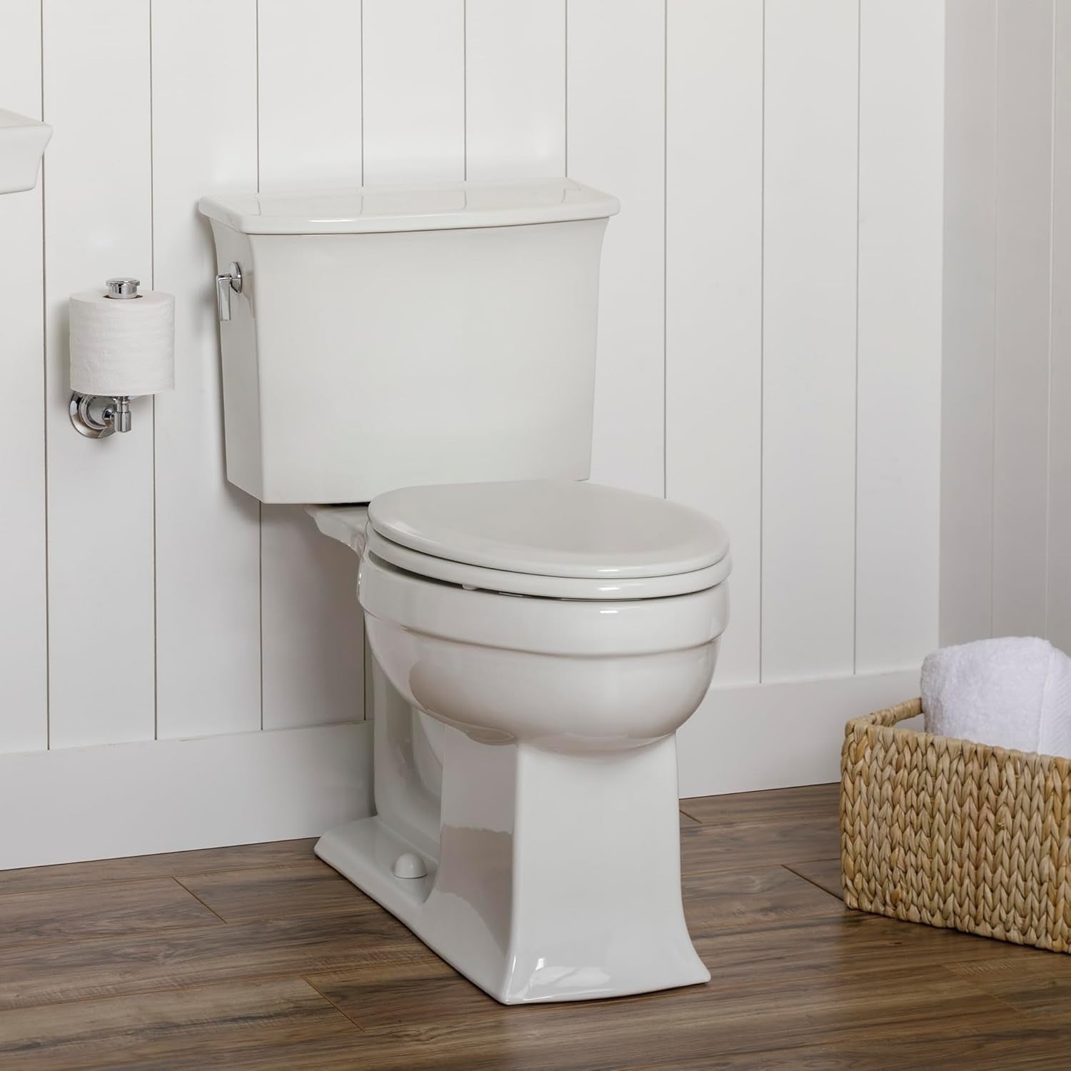 Mayfair Molded Wood Toilet Seat Pink Round Fastening Easy Clean