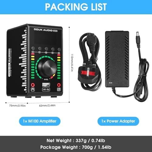 M100 Mini Bluetooth 5.0 Stereo Amplifier USB RCA Coaxial Optical DAC