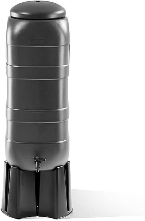 100L Grey RainSaver Water Butt Kit with Stand, Tap & Diverter