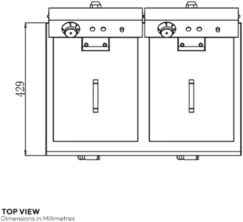 Commercial Electric Deep Fryer Twin 12L Tanks Countertop Drain Taps