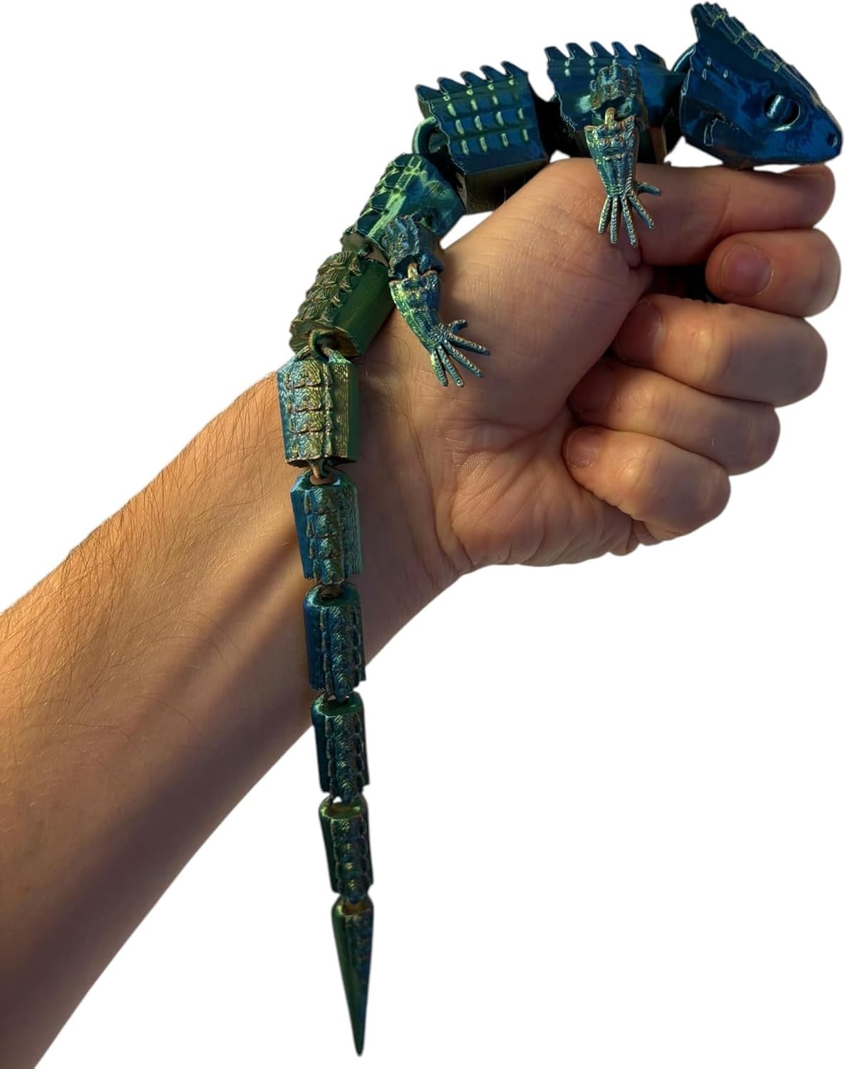 Emerald Lizard Fidget Articulated Colour Changing Sensory Toy