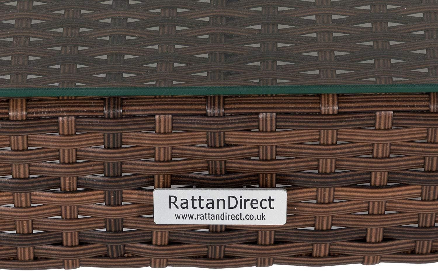 3PC Rattan Garden Day Bed Sofa Set, Loveseat Outdoor Patio Furniture Brown