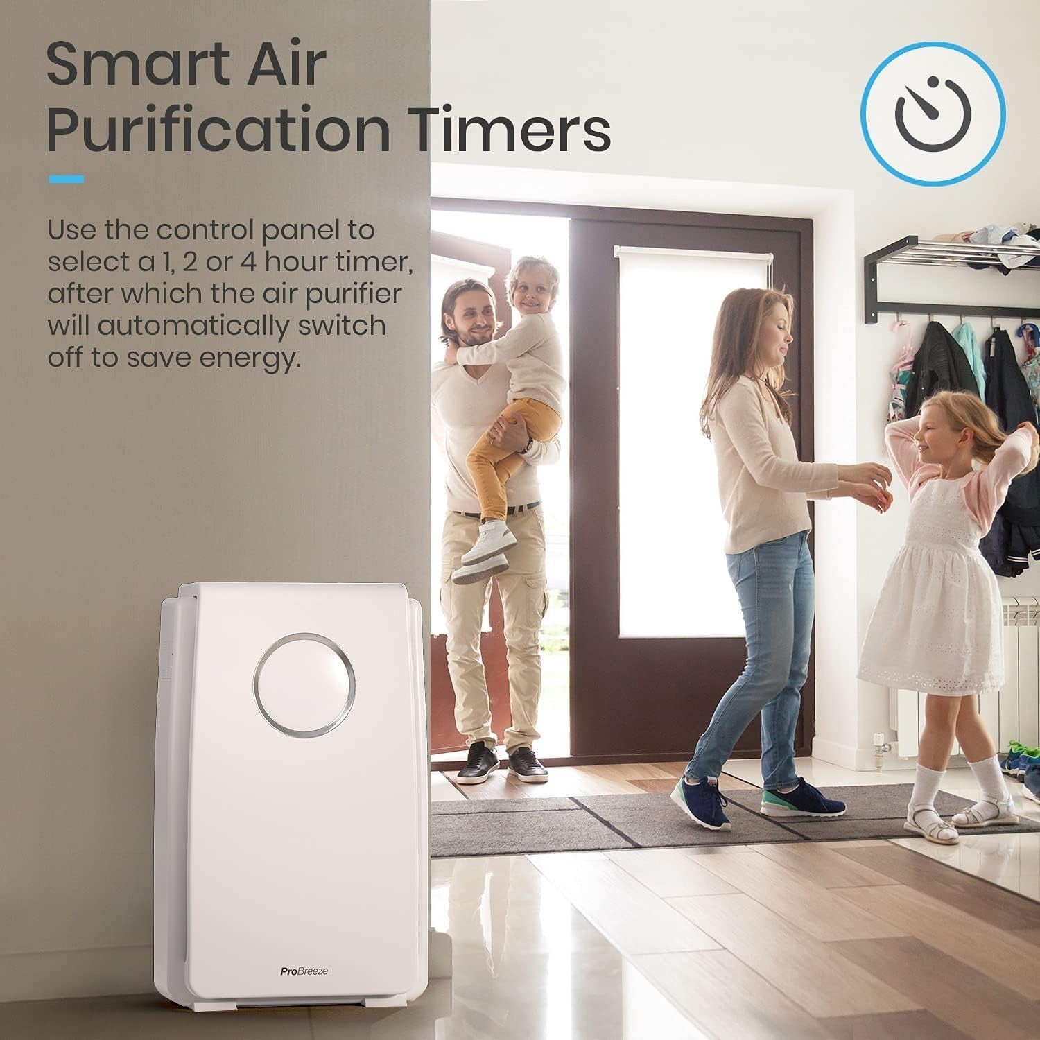 True HEPA Air Purifier Large Room 430 Sq Ft 99.97% Allergen Smoke Odour