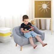 Kids 2 Seater Mini Sofa Chair for Bedroom Playroom | Padded Armrest Couch