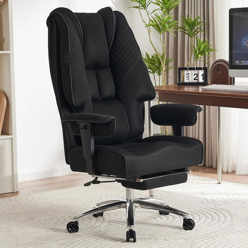 Big & Tall Mesh Office Chair 400 lbs Heavy Duty Recliner Ergonomic Desk Seat