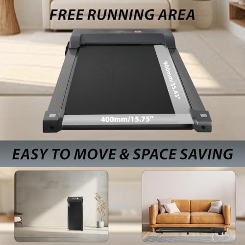 Under Desk Walking Treadmill 1-7KM/H Incline LED Home Office Compact Gym