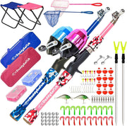 Kids Fishing Rod Reel Combo Starter Set with Tackle Box 4-5ft Kit