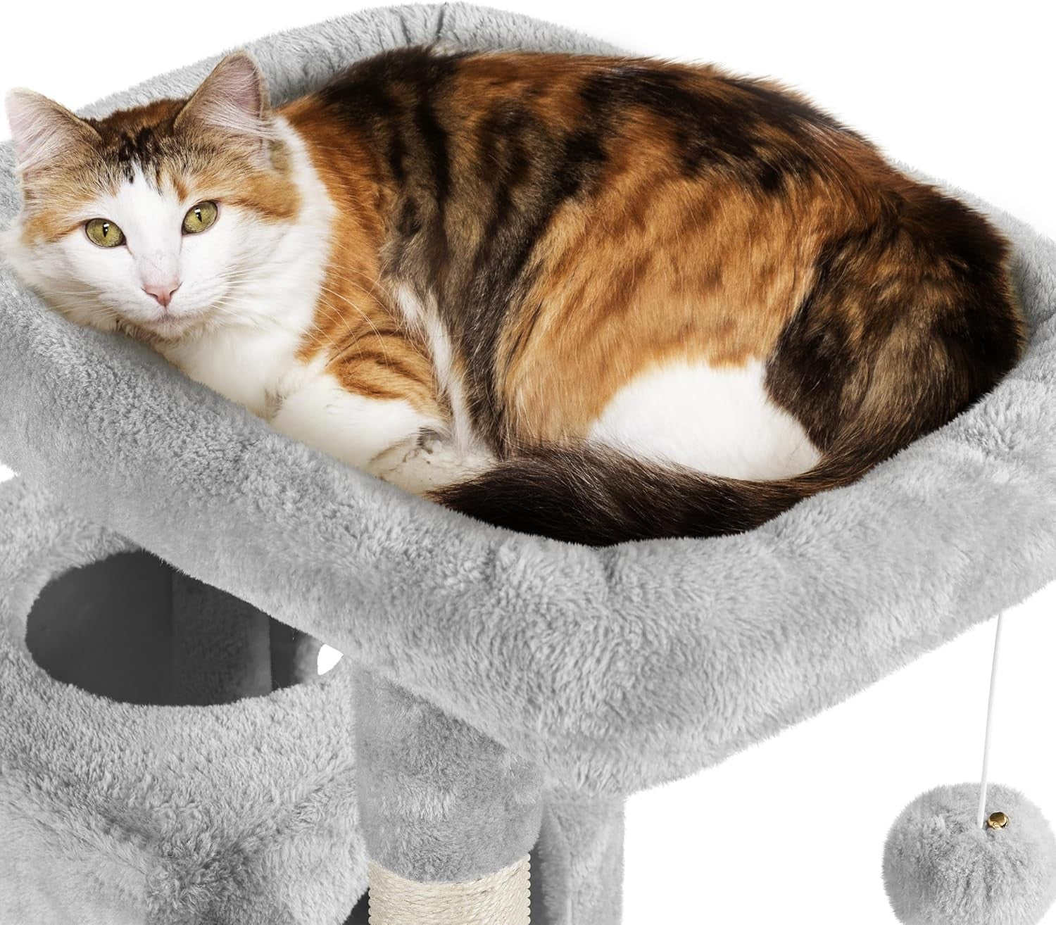 Cat Tree Tower 94cm Multi Level Condo Scratching Post Hammock Ladder Indoor