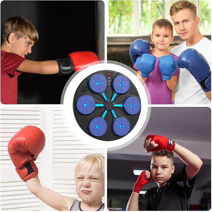RGB Music Boxing Wall Target 8 Mode Interactive Bluetooth Home Trainer