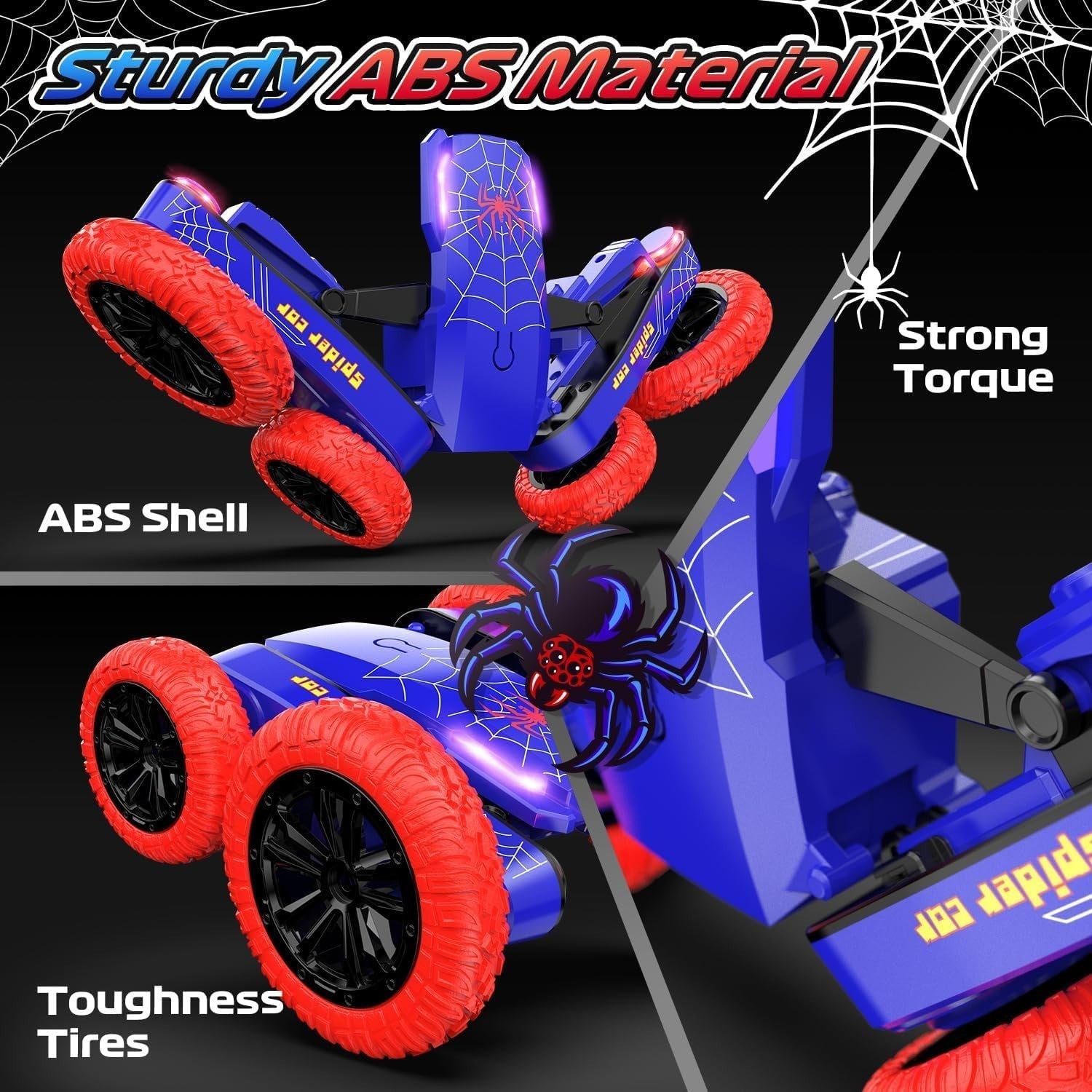 4WD RC Stunt Car for Kids, 360° Flip Double-Sided Remote Control Car