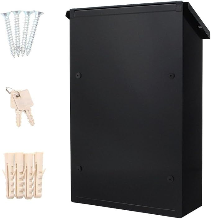 Wall-Mounted Steel Post Box Lockable Anthracite Mailbox Secure & Stylish Slot