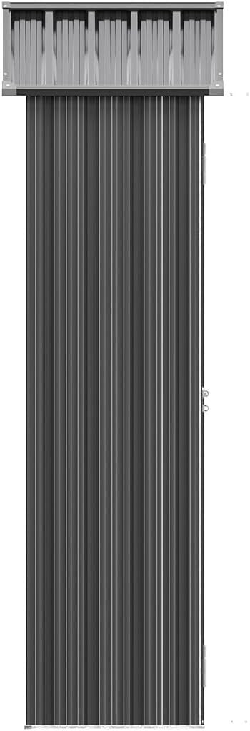 Metal Garden Shed 85x58x178cm Grey Lockable Outdoor Storage Tools