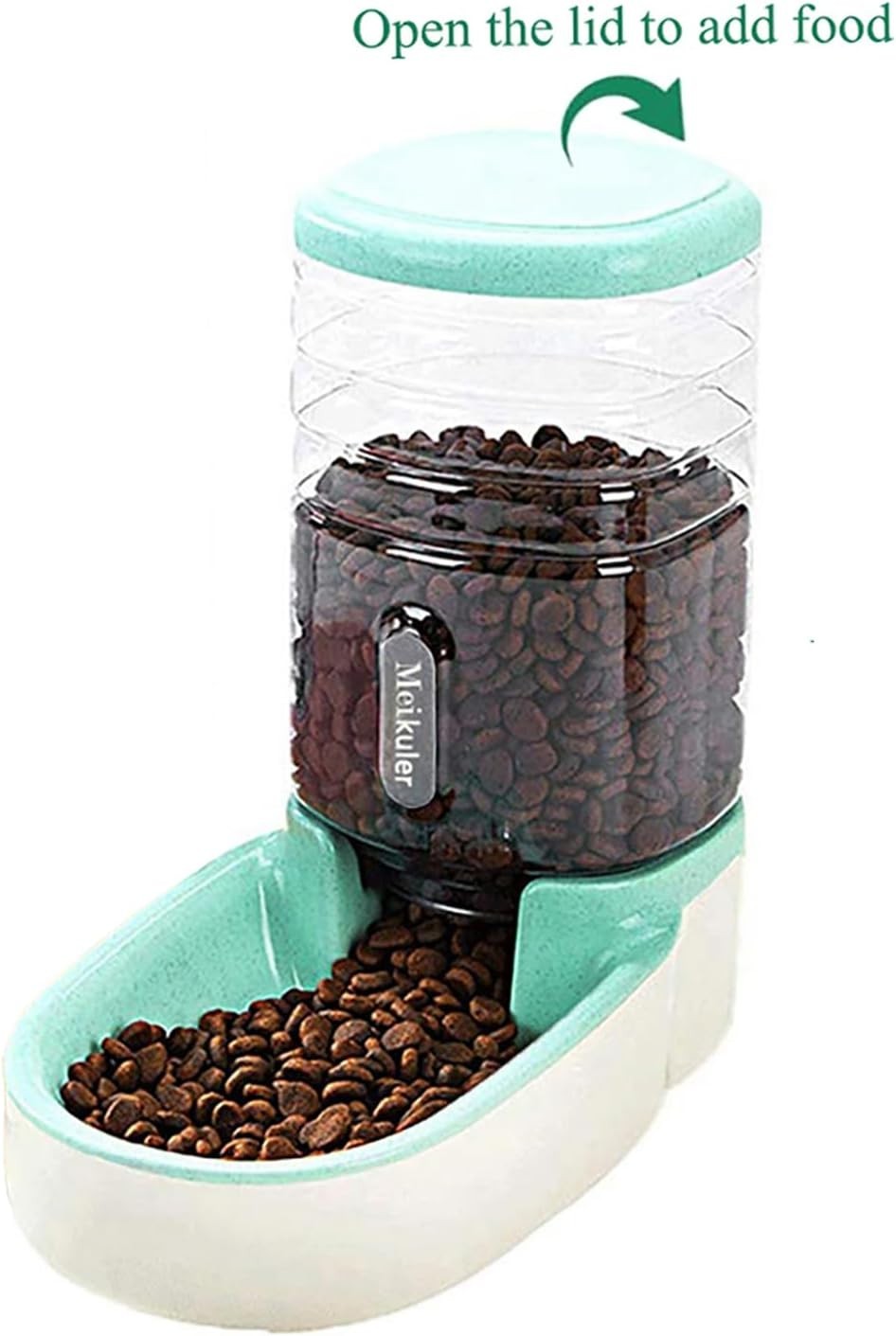 3.8L Automatic Pet Feeder Water Dispenser Set Gravity Food Station