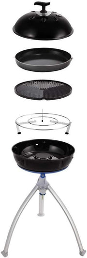 Portable Charcoal BBQ Grill with Dome Lid Thermometer & Adjustable Temperature