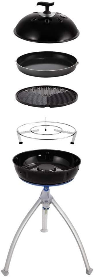 Portable Charcoal BBQ Grill with Dome Lid Thermometer & Adjustable Temperature