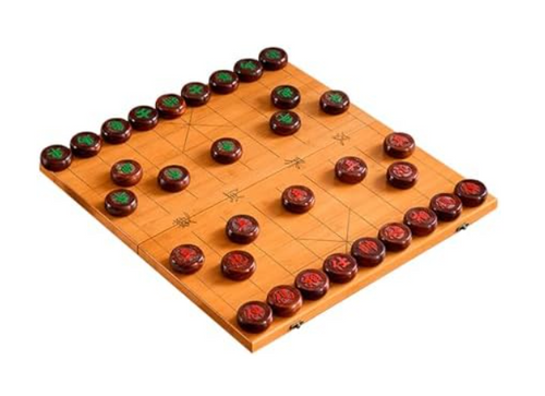 Foldable Bamboo Xiangqi Chinese Chess Set Travel Board 2 Player
