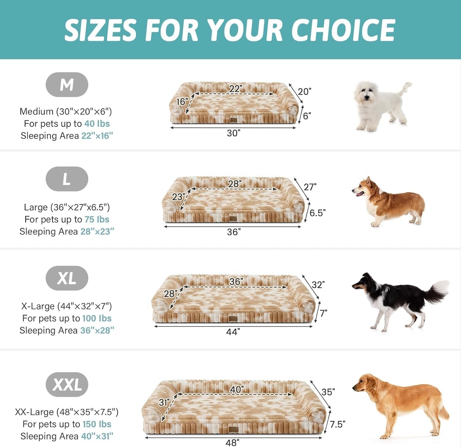 120x88cm XXL Memory Foam Orthopedic Dog Bed Washable Sofa