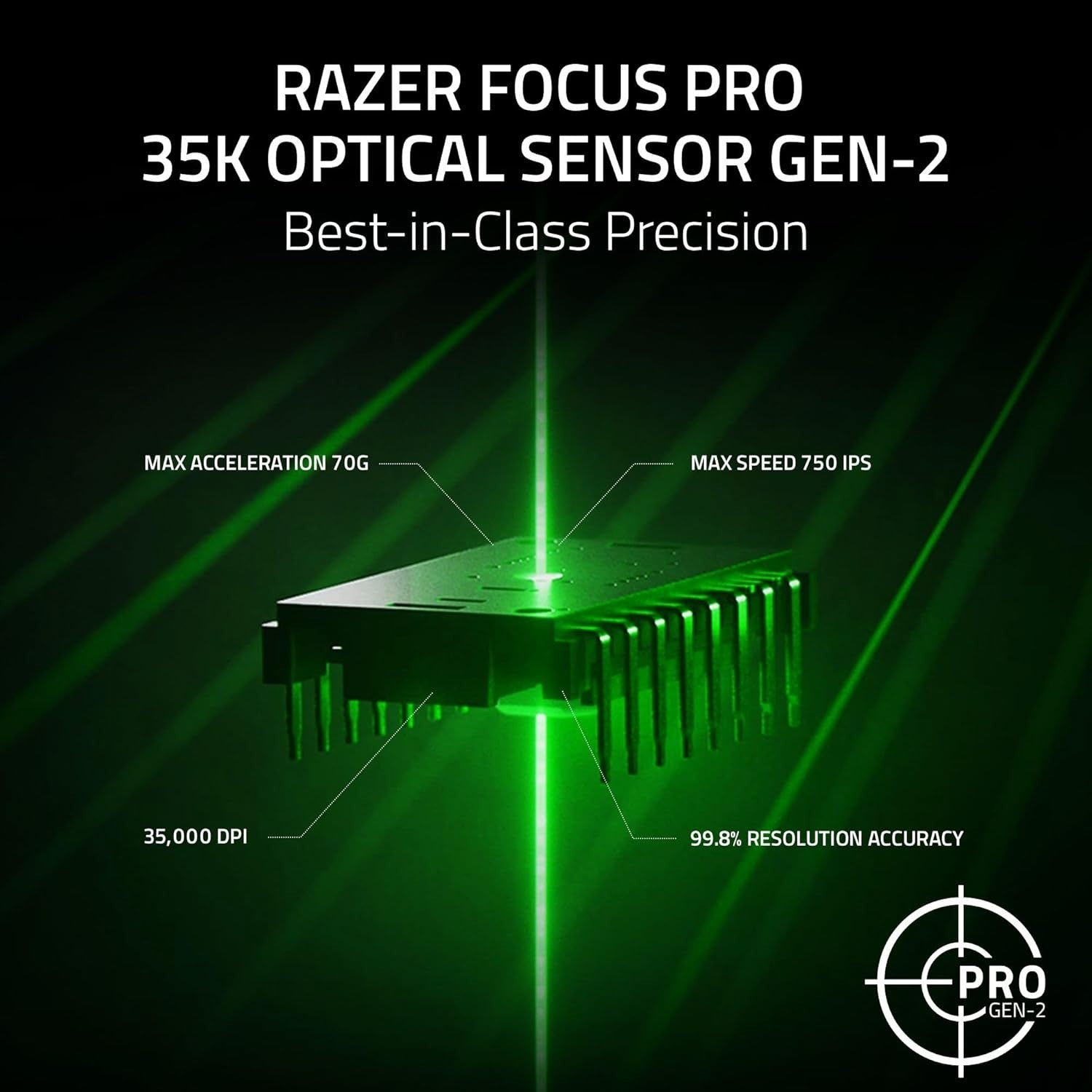 Wireless Gaming Mouse 35K DPI RGB Tilt Wheel 13 Button Pro Ergonomic White