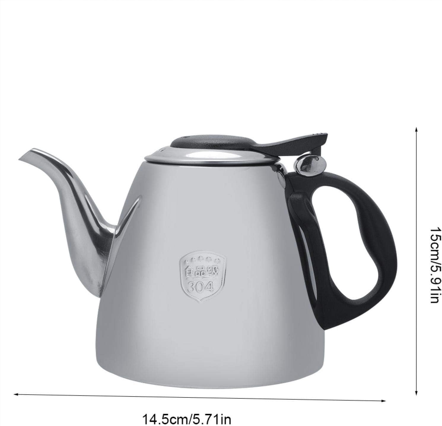 1.2L Stainless Steel Teapot with Infuser Stovetop Tea Coffee Kettle