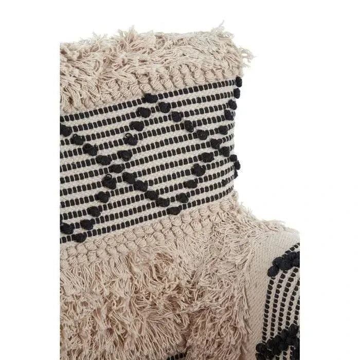 Shaggy Accent Armchair Boho Faux Fur Chair Wood Legs Vintage Statement