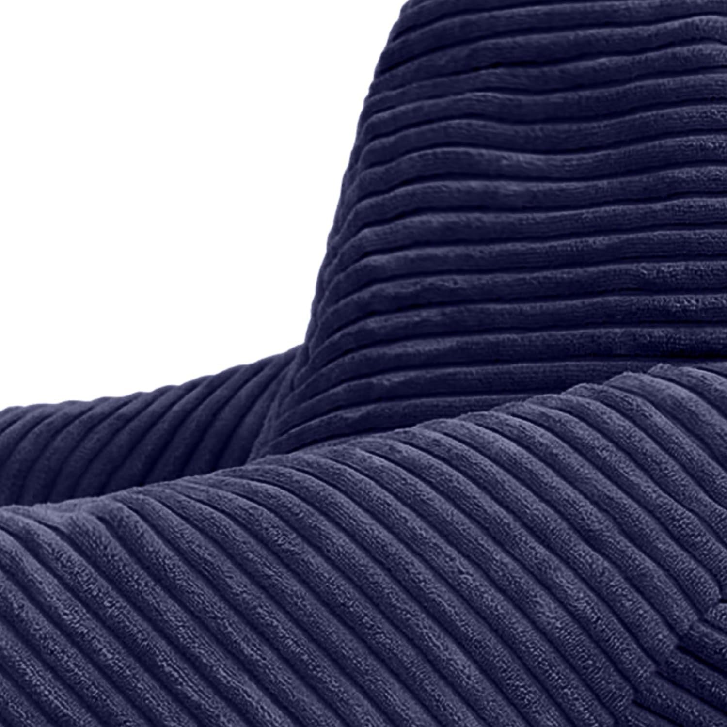 Navy Blue Kids Bean Bag Soft Cord Recliner Seat for Bedroom Lounge Playroom