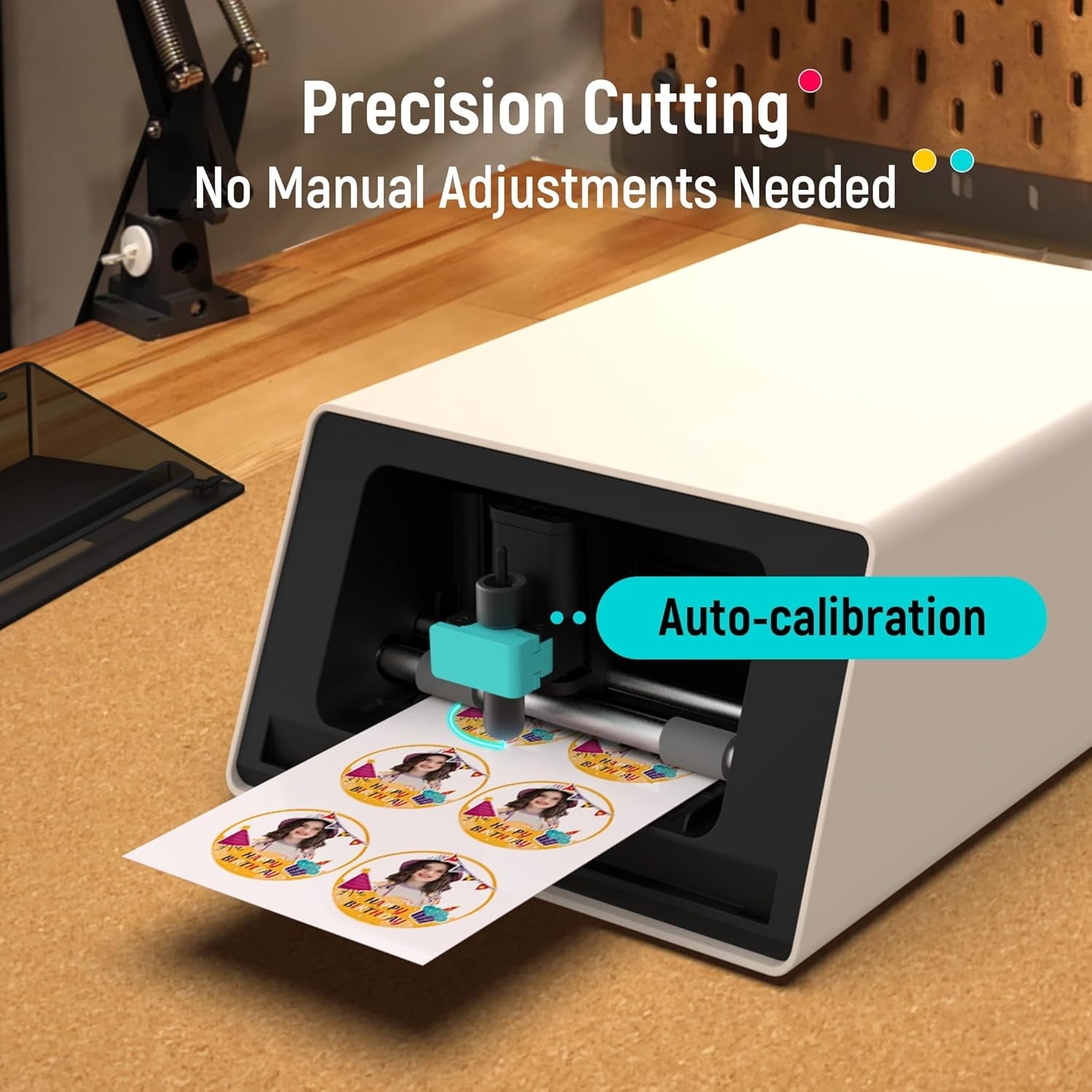All-In-One Sticker Printer Cutter Photo Label Maker 300DPI DIY Crafts