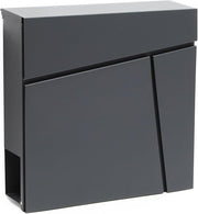 Wall Mounted Mailbox Secure Powder Coated Steel Letterbox with Newspaper Slot