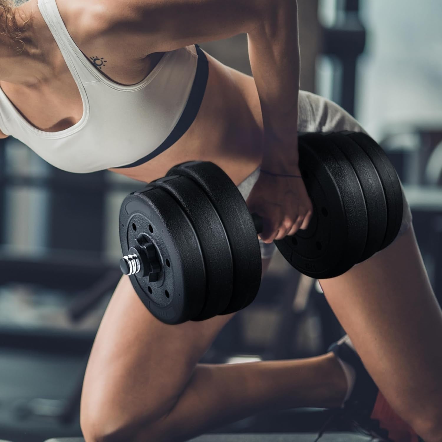 Adjustable Dumbbell Set 15–30KG Anti-Roll Non-Slip Home Gym Weights