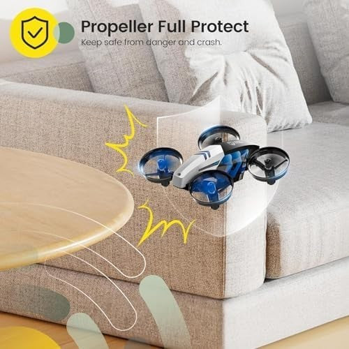 Holy Stone HS210T Mini Drone for Kids – 2-in-1 Land & Fly RC Quadcopter, 3D Flip