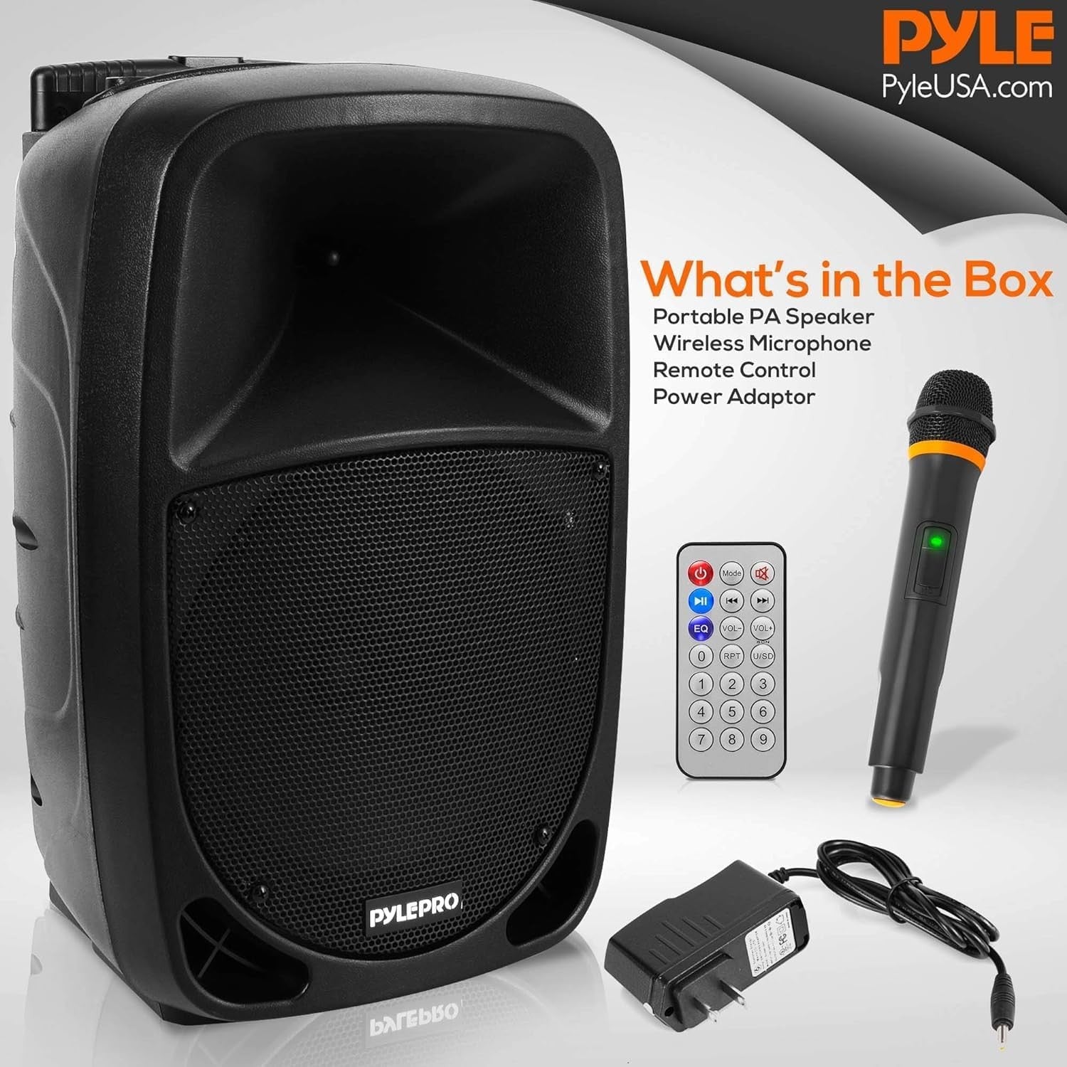 Pyle PA Music Box Portable Karaoke Speaker with Mic & Bluetooth