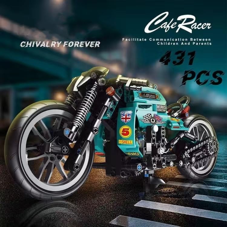 900-Piece Motorcycle Building Kit with Realistic Details & Fun Assembly