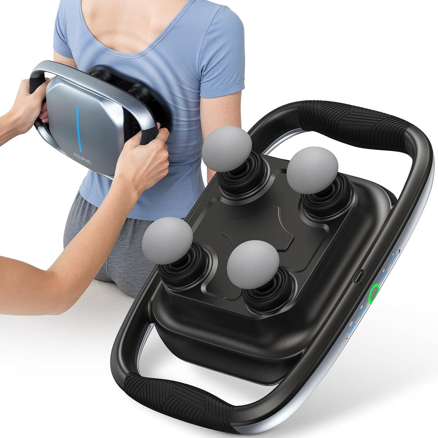 4-Head Deep Tissue Massage Gun Quad Head Full Body Muscle Pain Relief Tool