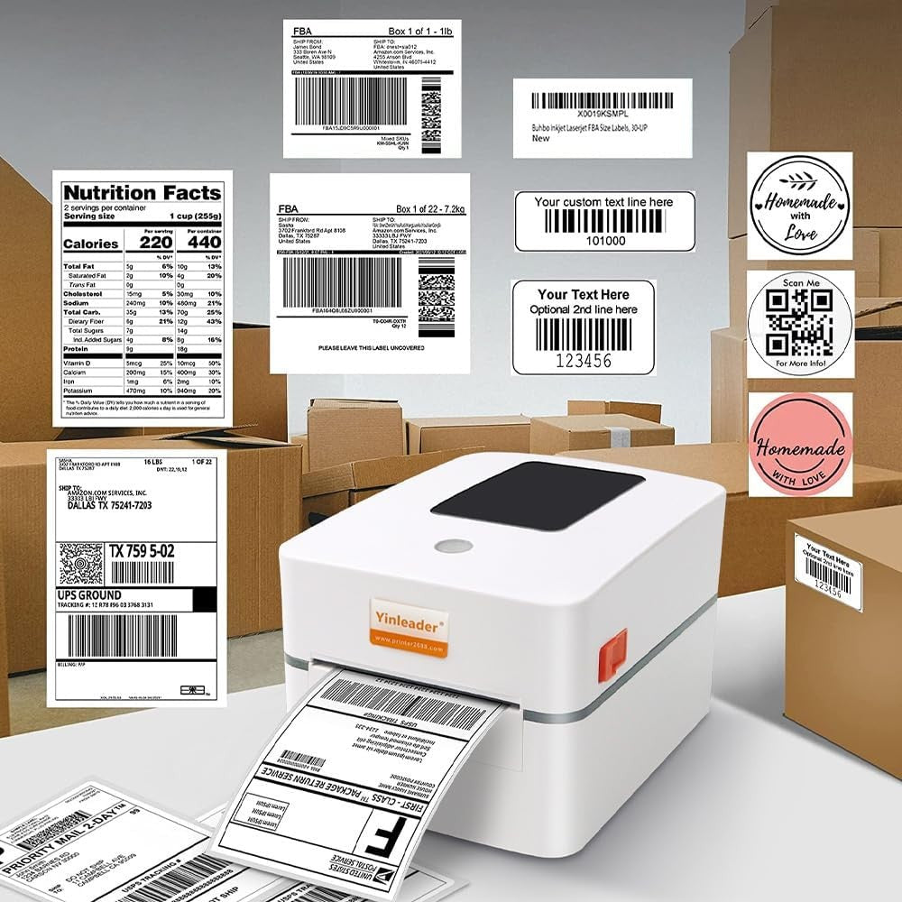 Bluetooth Thermal Shipping Label Printer 4x6 USB Postage