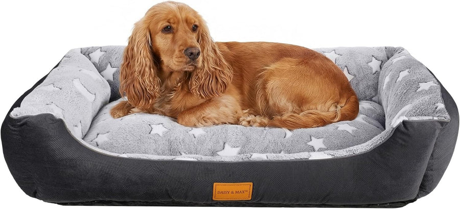 Extra Large Plush Dog Bed 89x64cm Washable Non Slip