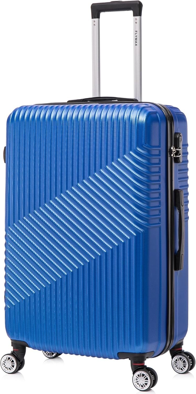 29'' Large Check In Suitcase Hard Shell Lightweight 4 Spinner Wheels Lock Navy