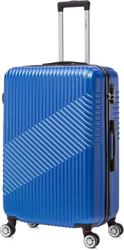 29'' Large Check In Suitcase Hard Shell Lightweight 4 Spinner Wheels Lock Navy