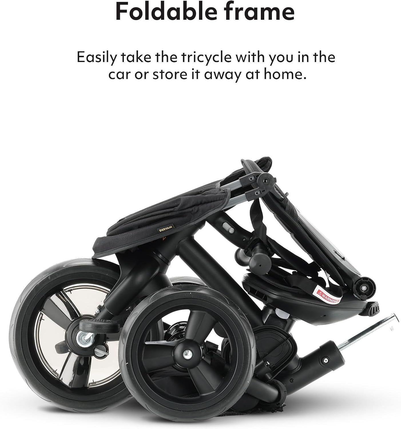 5 in 1 Toddler Tricycle Foldable Push Along Bike Swivel Seat 9M-4Y