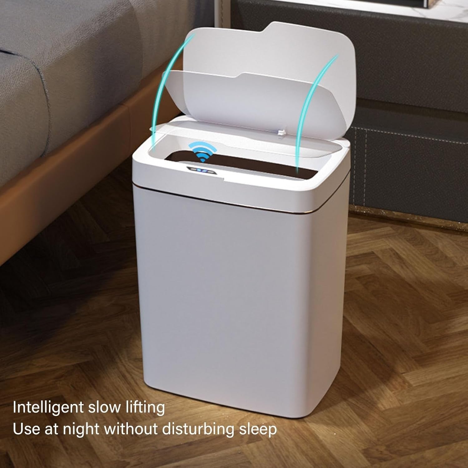 18L Automatic Motion Sensor Bathroom Bin Waterproof White