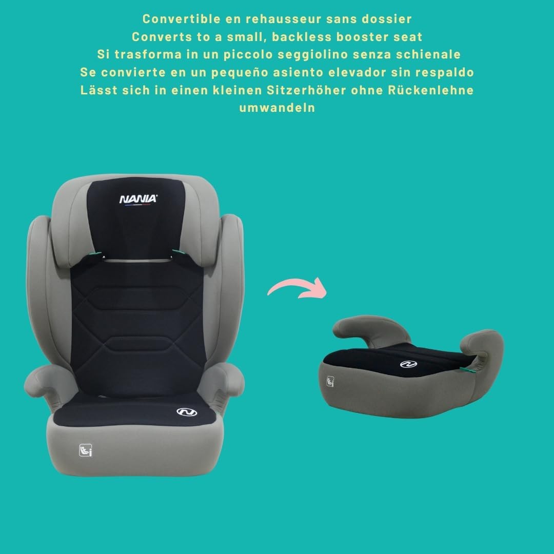 i-Size ISOFIX High Back Booster Seat 100–150cm Side Impact Adjustable