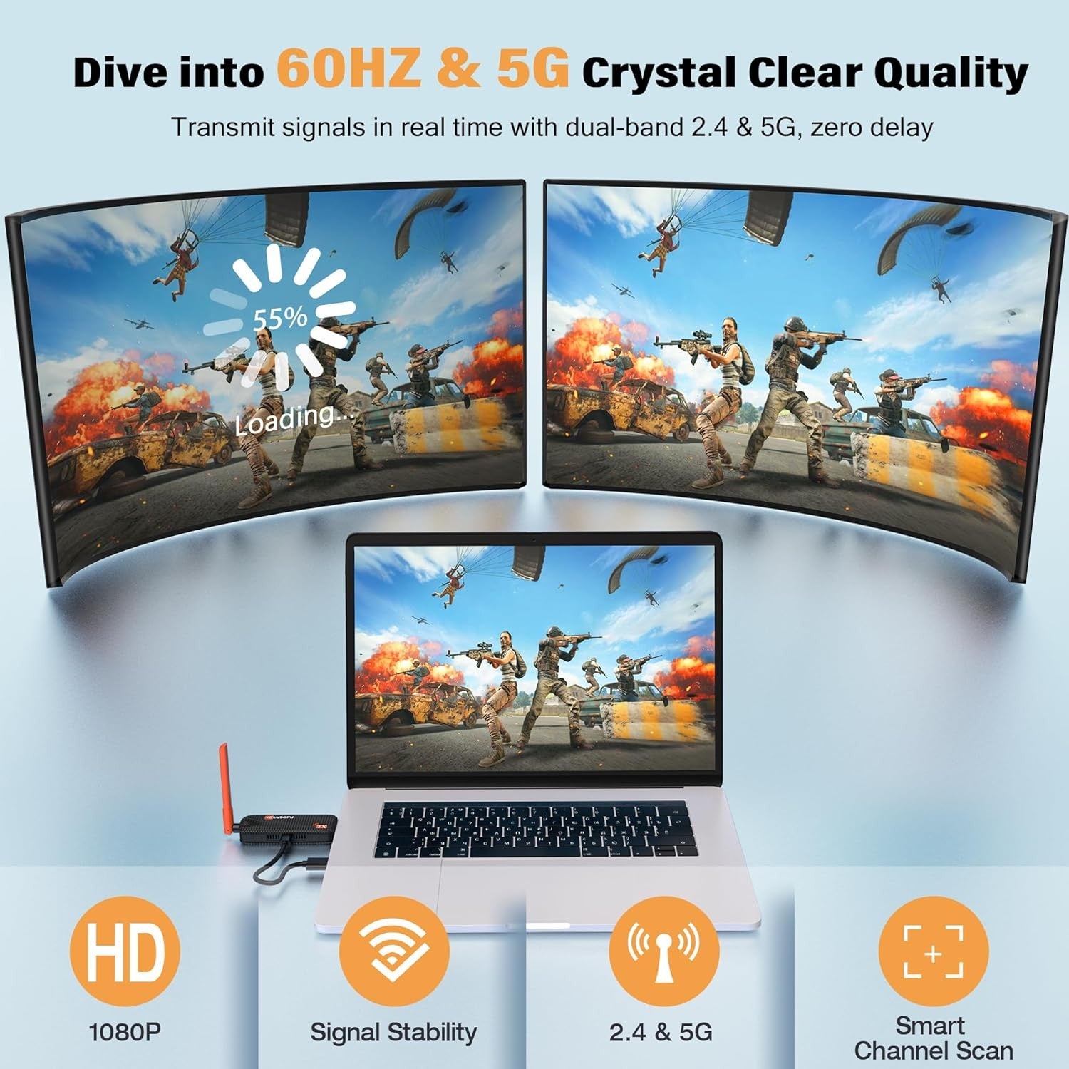 Wireless HDMI Transmitter Receiver 4K 50m 5G 1080P Kit