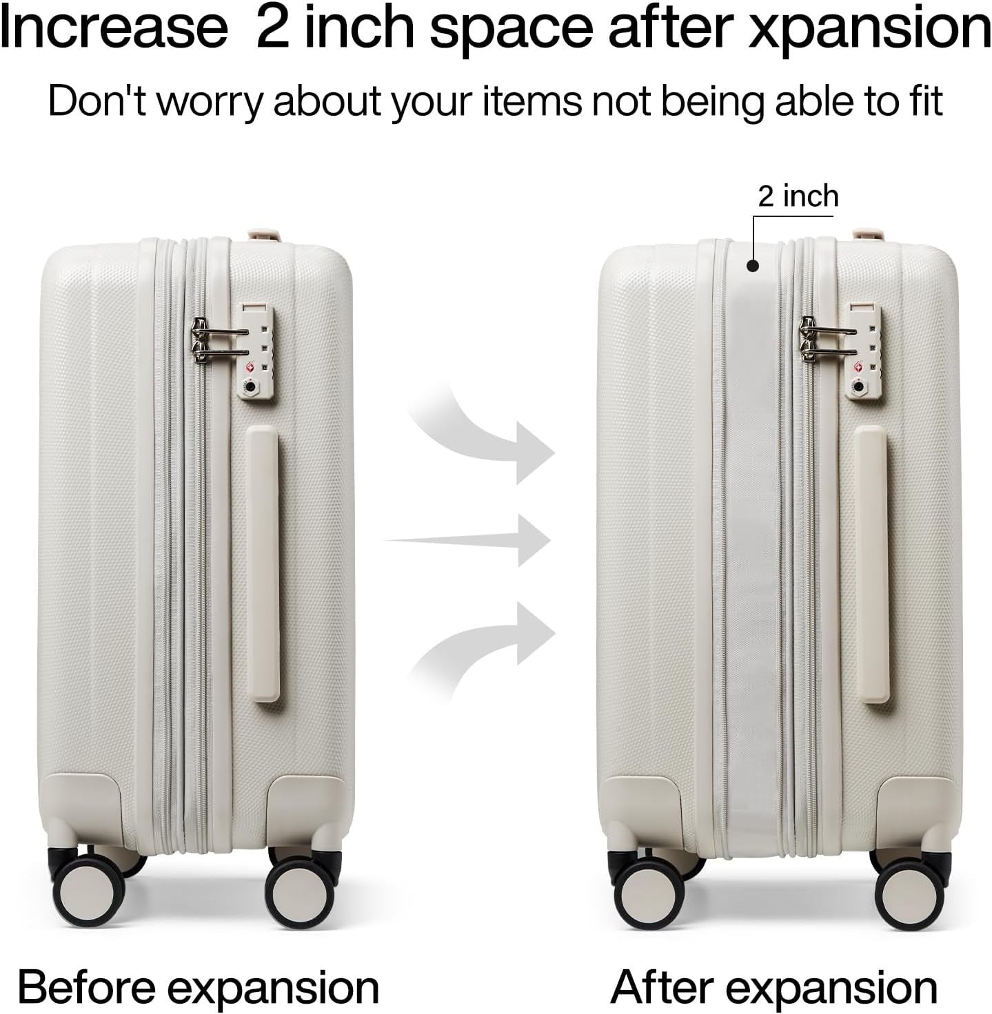29” Expandable Large Hard Shell Suitcase Lightweight Spinner TSA Lock