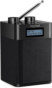 Portable DAB+ FM Radio Bluetooth USB Rechargeable 80 Preset