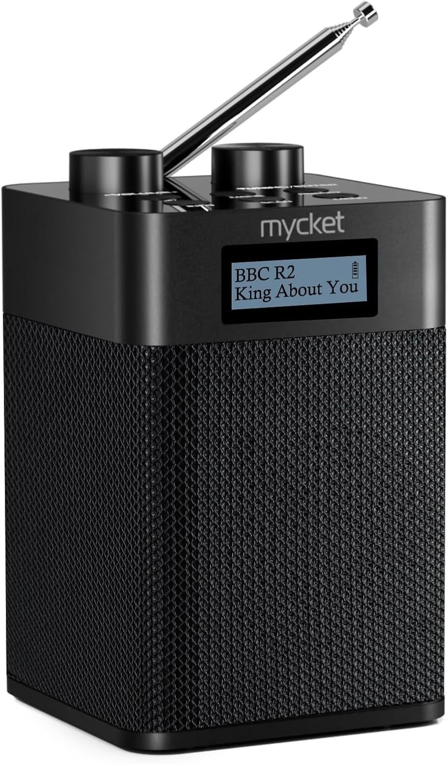 Portable DAB+ FM Radio Bluetooth USB Rechargeable 80 Preset