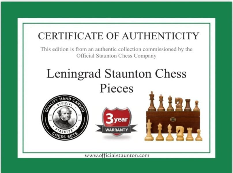 Luxury Acacia Mahogany Chess Set with Weighted Pieces & Storage Combo