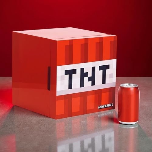 Minecraft TNT Mini Fridge 4L AC/DC Portable Cooler 6 Cans